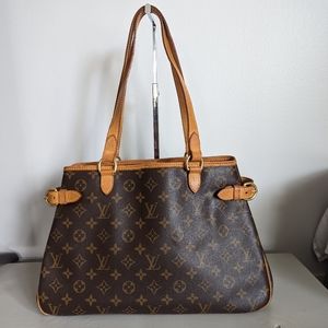 Authentic Louis Vuitton Batignolles Horizontal Monogram Canvas Shoulder Bag Tote